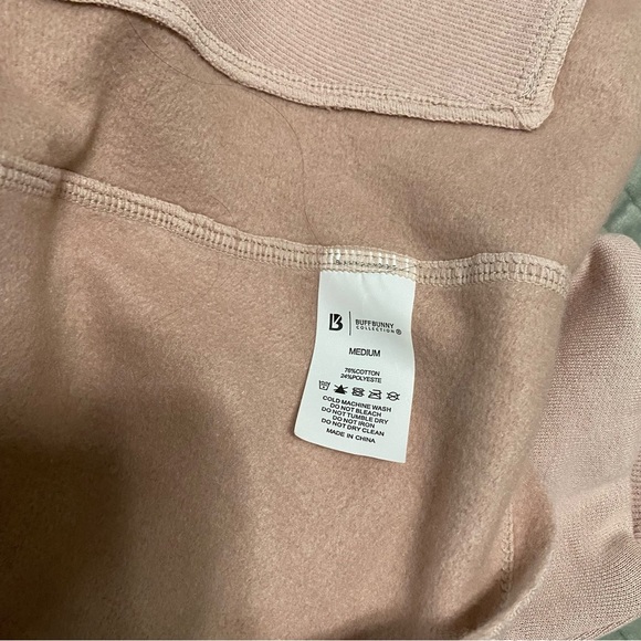 Buffbunny Berry Ice Pink Half-Zip Cropped Sweatshirt Hoodie Medium Athleisure - Picture 7 of 7